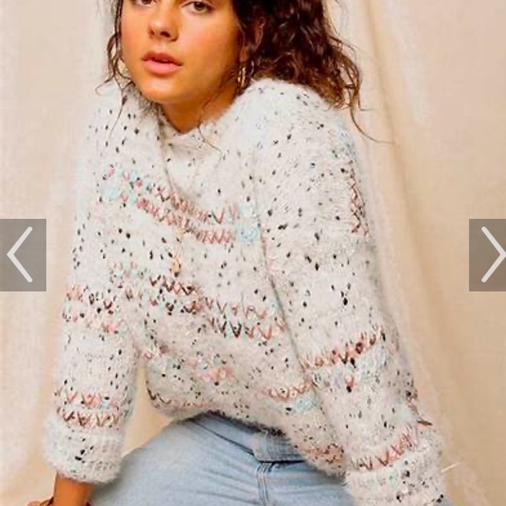 Anthropologie Darla eyelash sweater